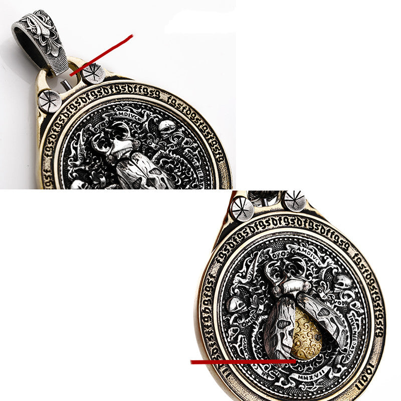 Scarab Mechanism Wandering Coin Pendant Necklace Medallion