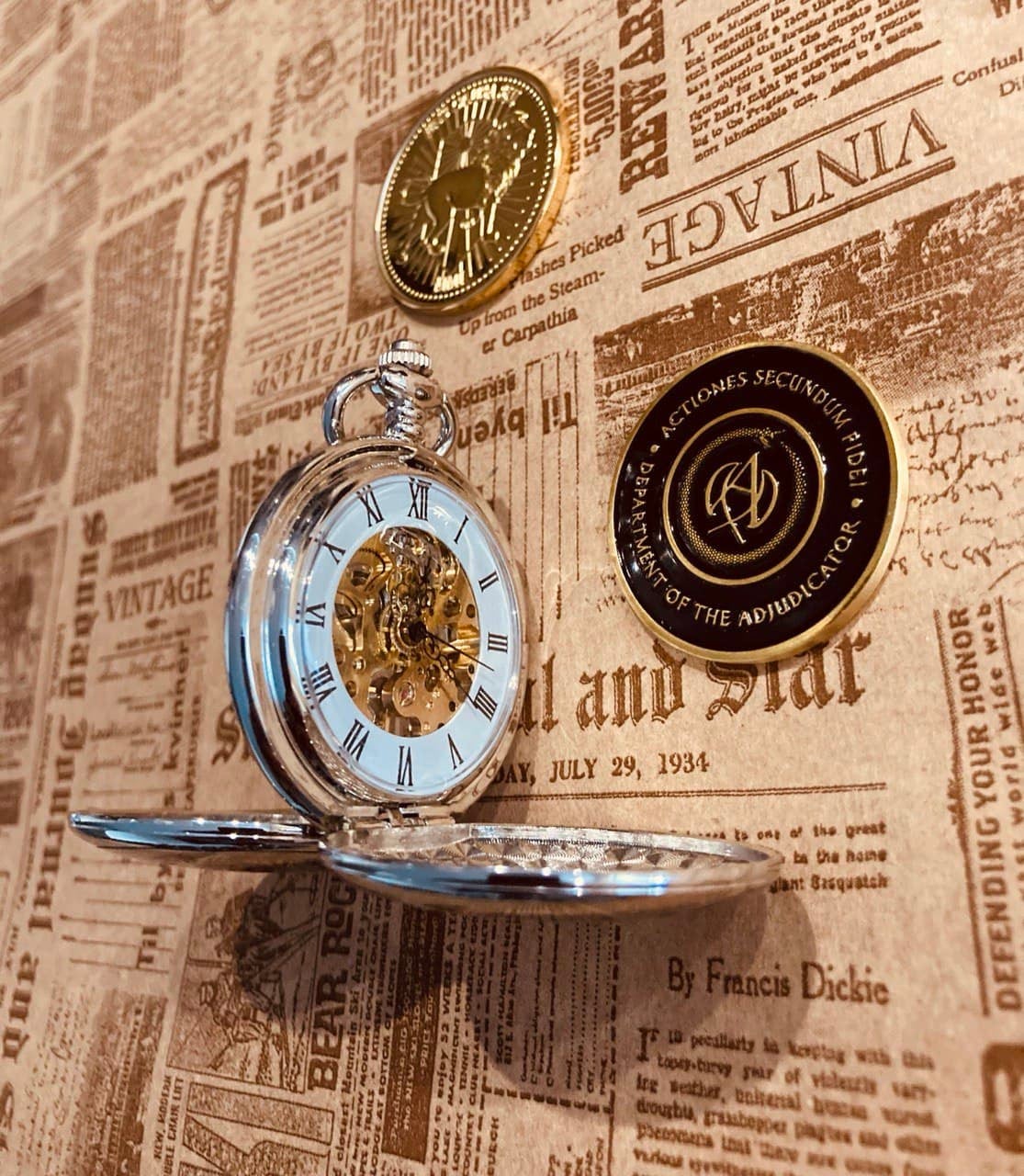 Continental Hotel Pocket Watch John W. Pendant coin. Watch