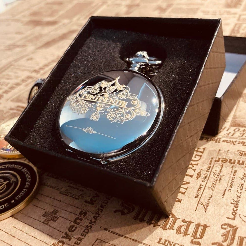 Continental Hotel Pocket Watch John W. Pendant coin. Watch