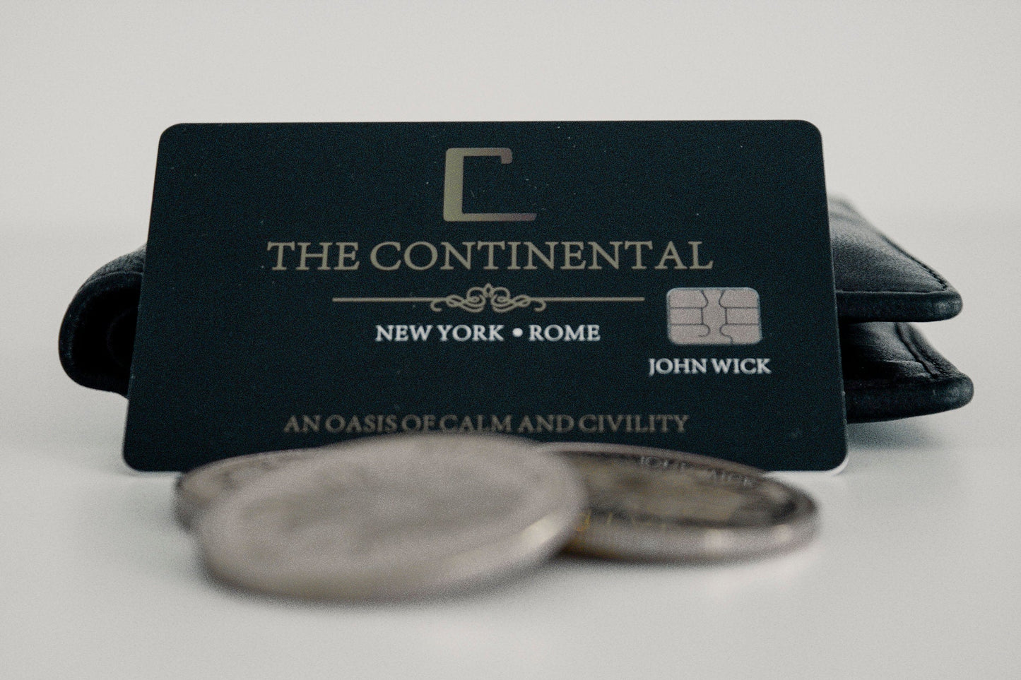 Continental hotel set John Cross card blood oath marker set. Baba Yaga coin crucifixion.