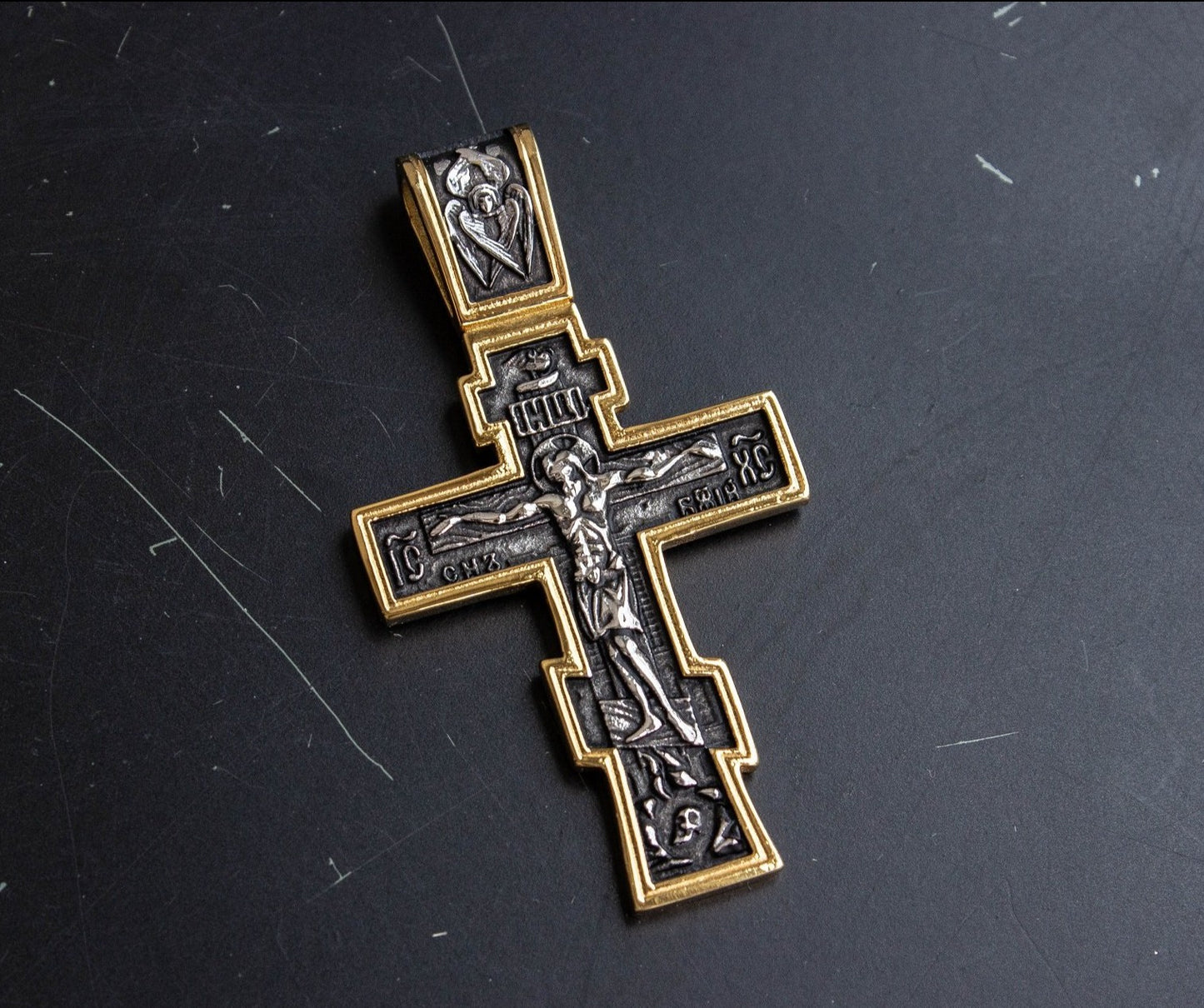 Prayer Orthodox cross John Wick crucifixion Slavic cross. Christianity big cross. John Wick coin. Continental Hotel pendant