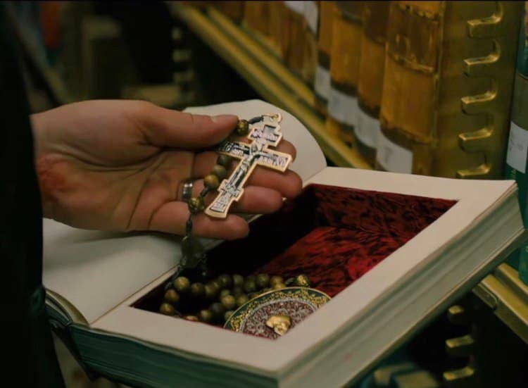 Prayer Orthodox cross John Wick crucifixion Slavic cross. Christianity big cross. John Wick coin. Continental Hotel pendant