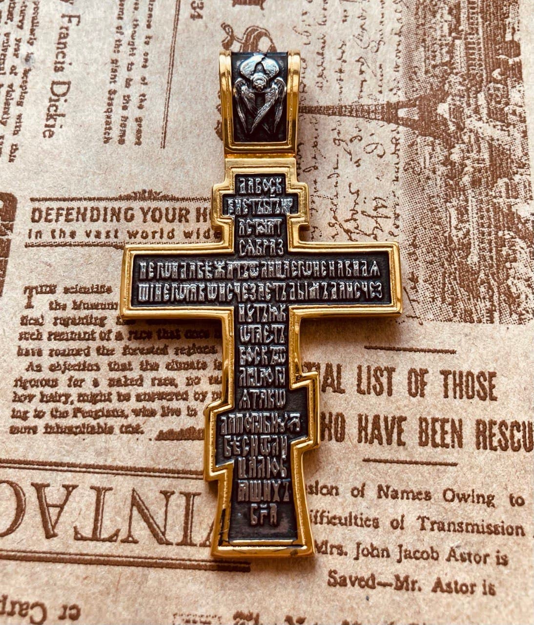 Prayer Orthodox cross John Wick crucifixion Slavic cross. Christianity big cross. John Wick coin. Continental Hotel pendant