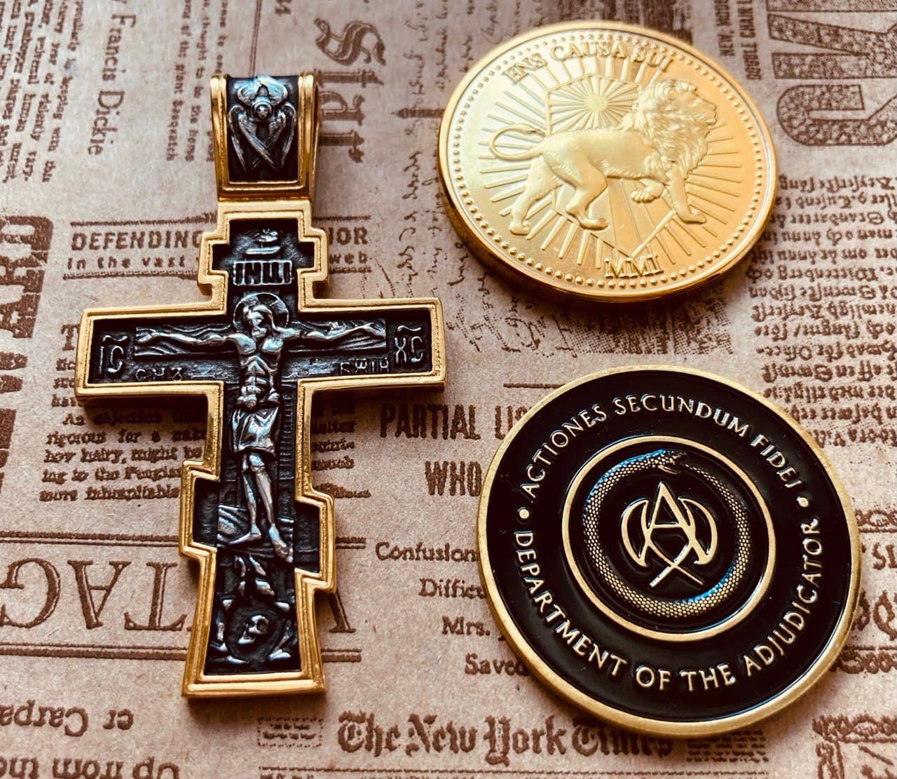Prayer Orthodox cross John Wick crucifixion Slavic cross. Christianity big cross. John Wick coin. Continental Hotel pendant