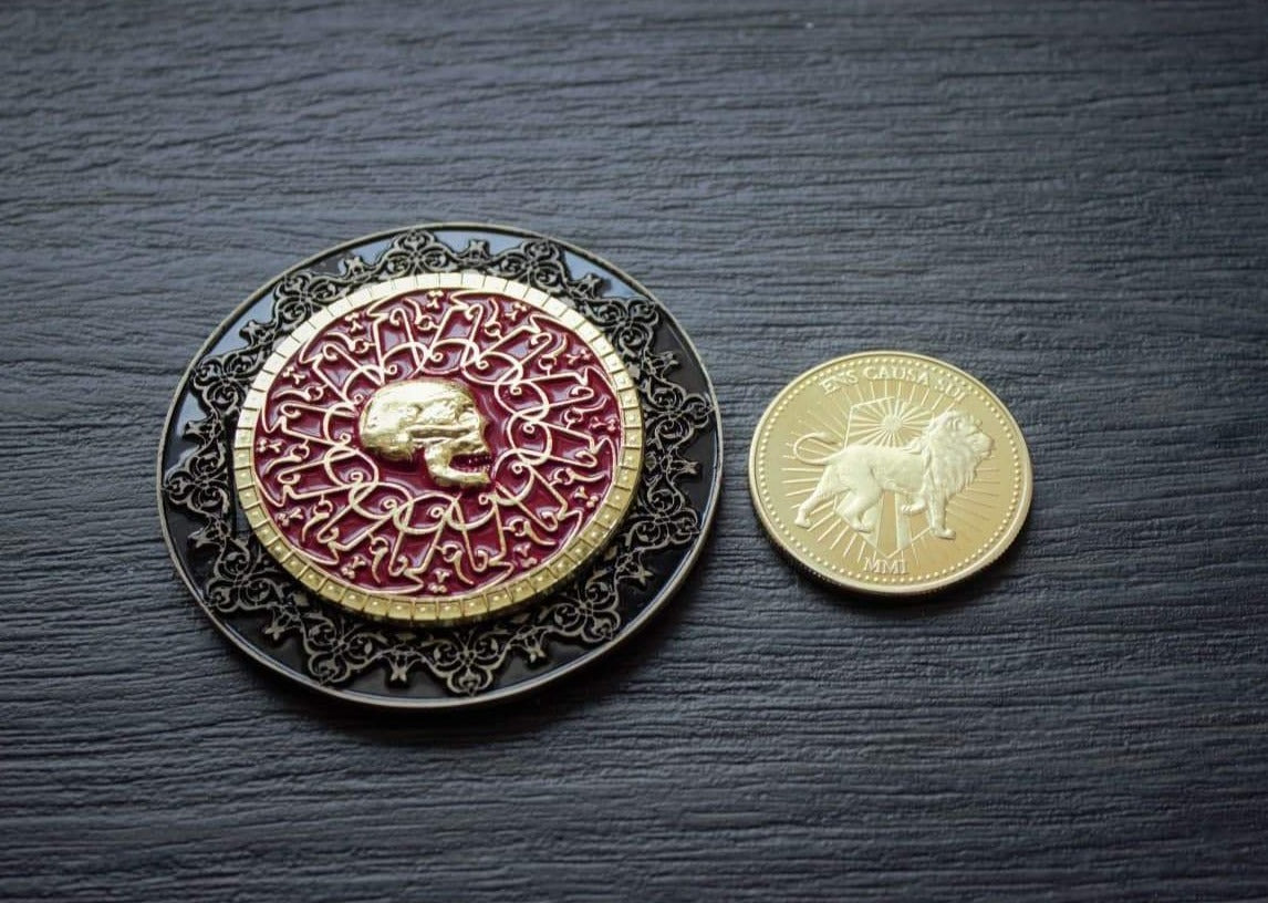 Arabic Blood oath marker Sofia John. Morocco Continental Hotel Gold coin. John